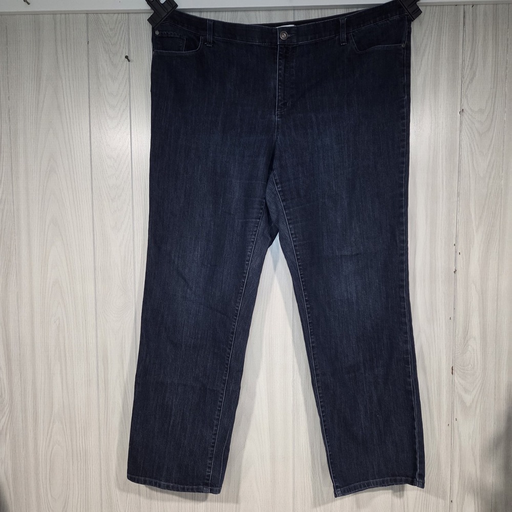 C J Banks 5-Pocket Stretch Denim Blue Jeans Women's Plus Size 24W Tall